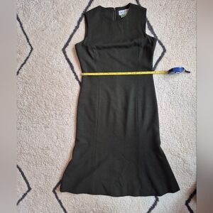 Worth Olive Green Midi Dress with Flared Hem